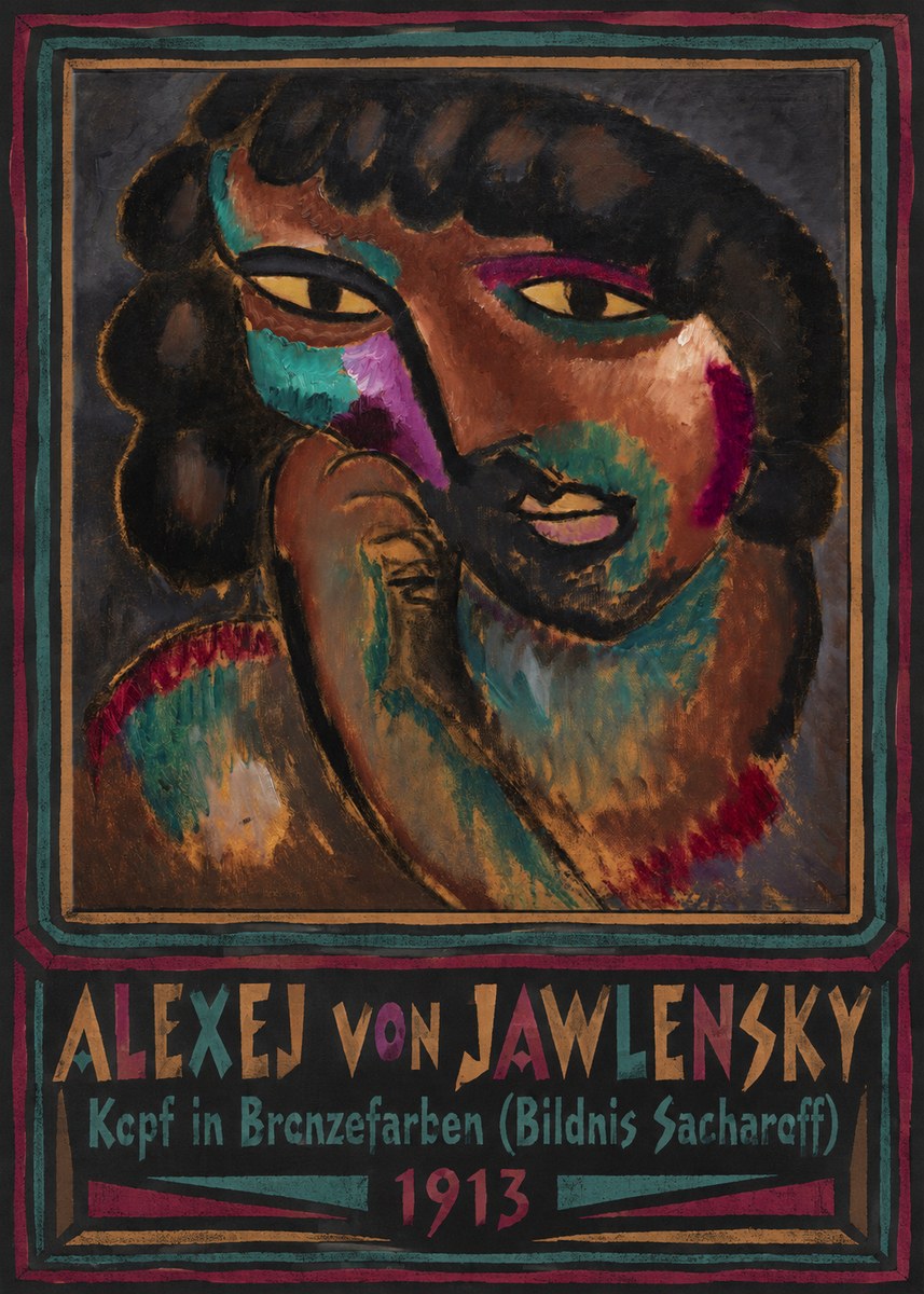 Alexej von Jawlensky Kopf in Bronzefarben (Bildnis Sacharoff) No3 - Plakat