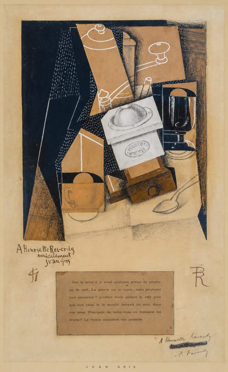 Juan Gris Still Life with Coffee Grinder I No6 - Plakat