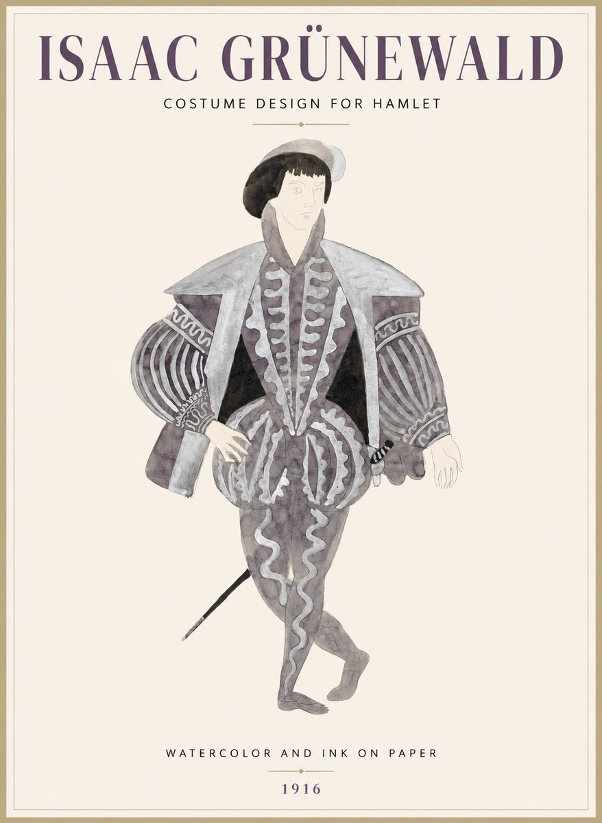 Isaac Grünewald Costume Design for Hamlet No1 - Plakat