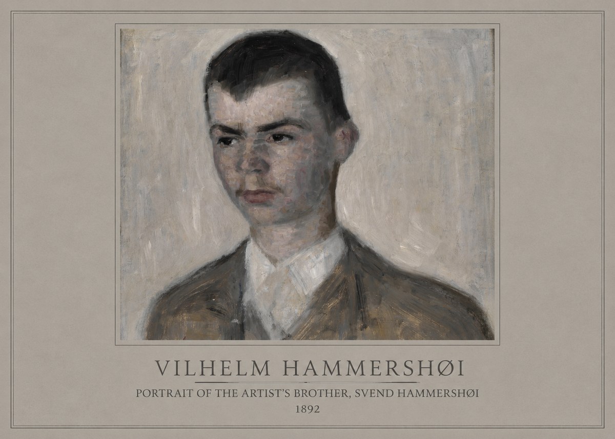 Vilhelm Hammershøi Portrait of the Artist's Brother, Svend Hammershøi No1 - Plakat