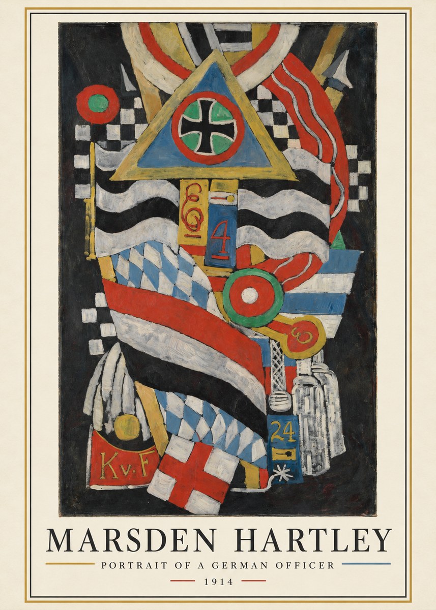 Marsden Hartley Portrait of a German Officer I No3 - Plakat
