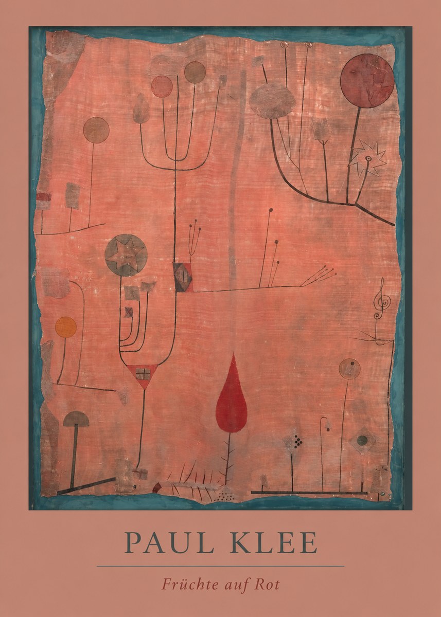 Paul Klee Früchte Auf Rot No4 - Plakat