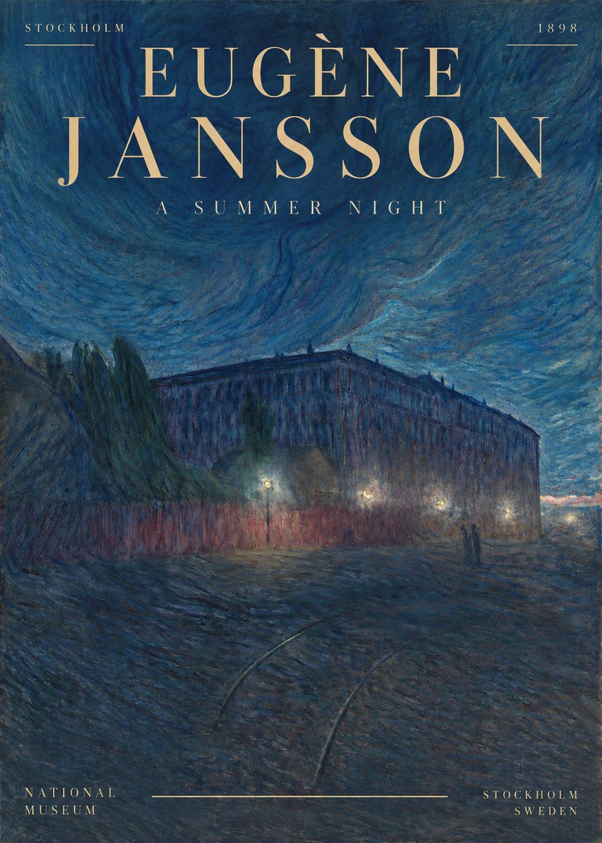 Eugène Jansson Night Effect No5 - Plakat