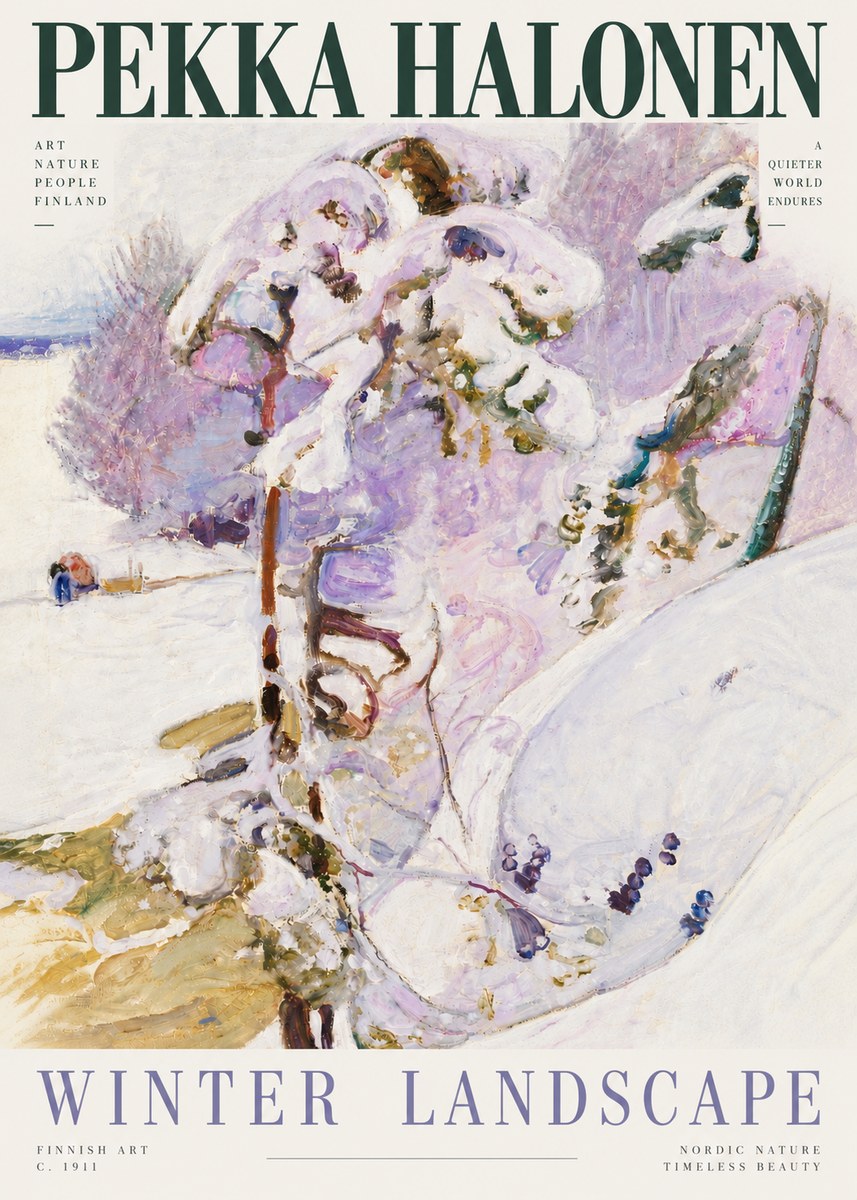 Pekka Halonen Winter Landscape No4 - Plakat