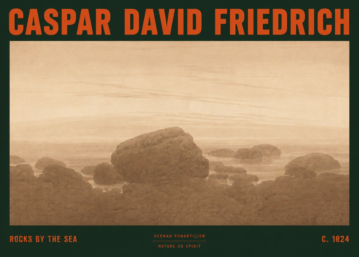 Caspar David Friedrich Rocks by the Sea No2 - Plakat