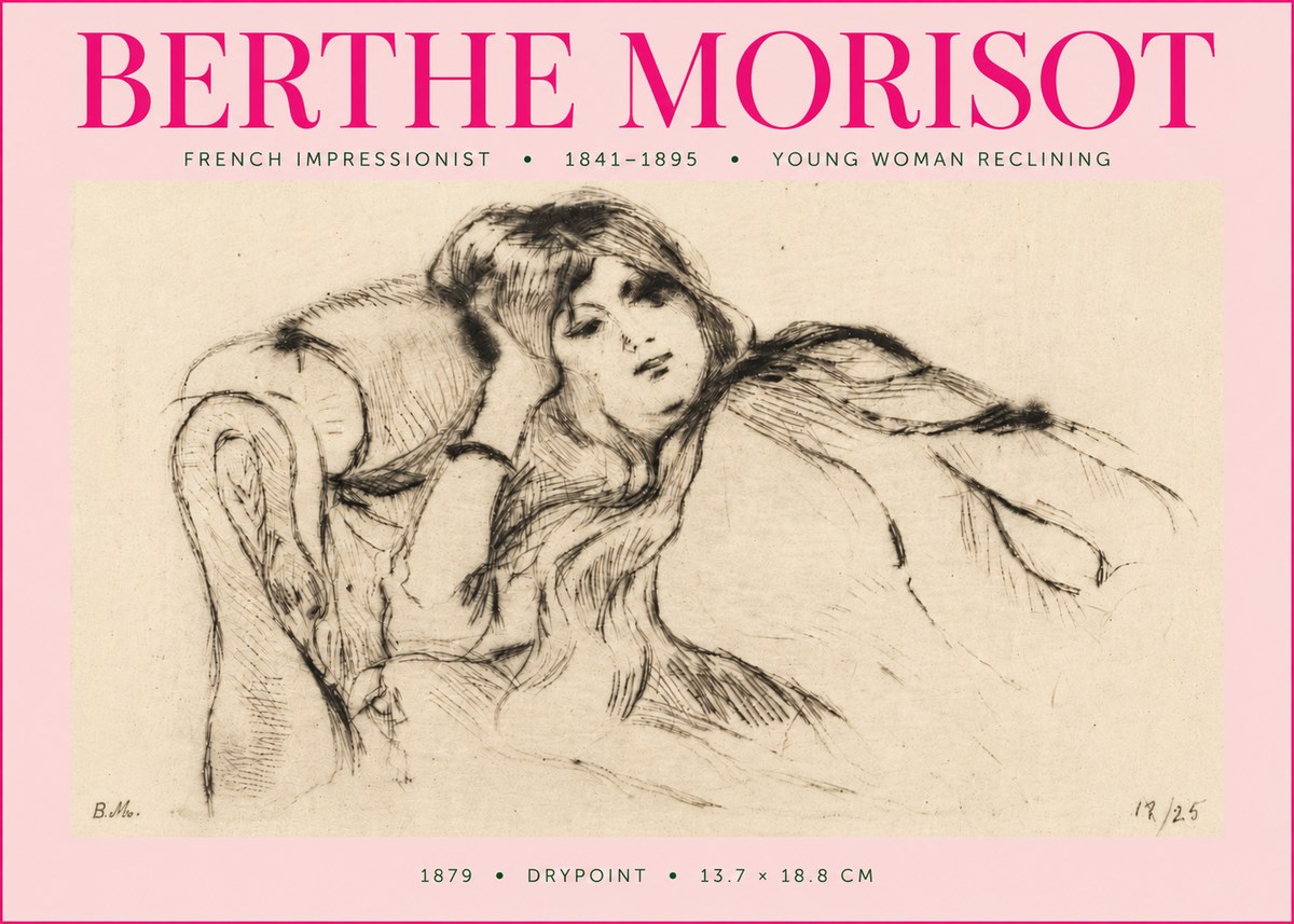 Berthe Morisot Young Woman Reclining II No5 - Plakat
