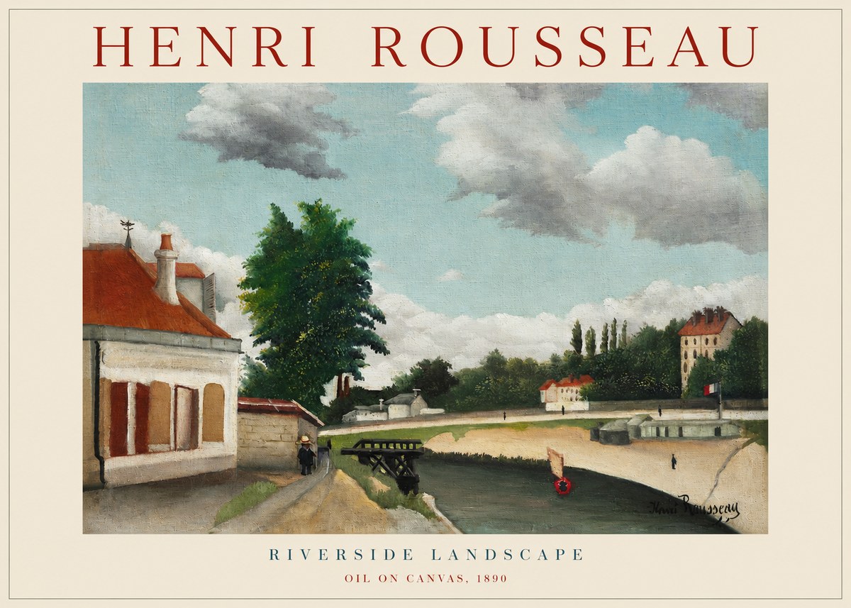 Rousseau Riverside Landscape No3 - Plakat