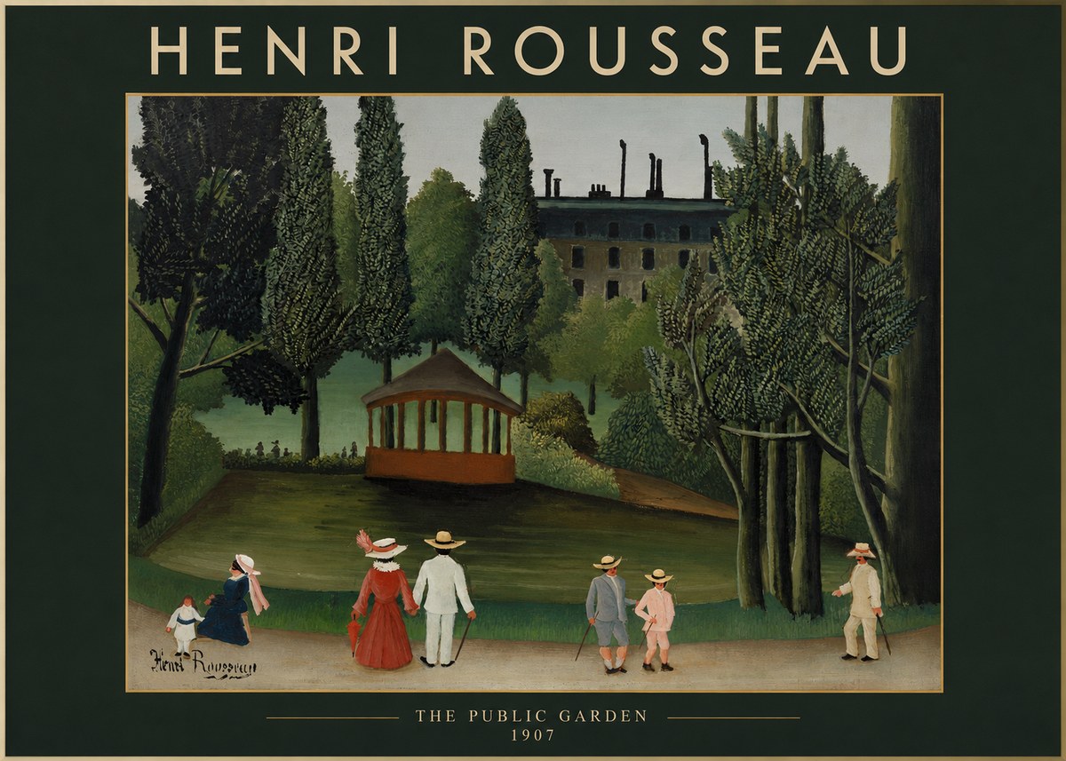 Rousseau The Public Garden No2 - Plakat