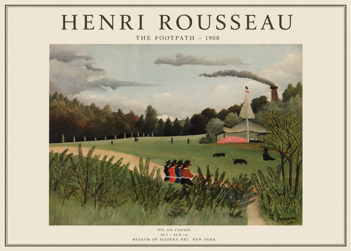 Rousseau The Footpath No1 - Plakat