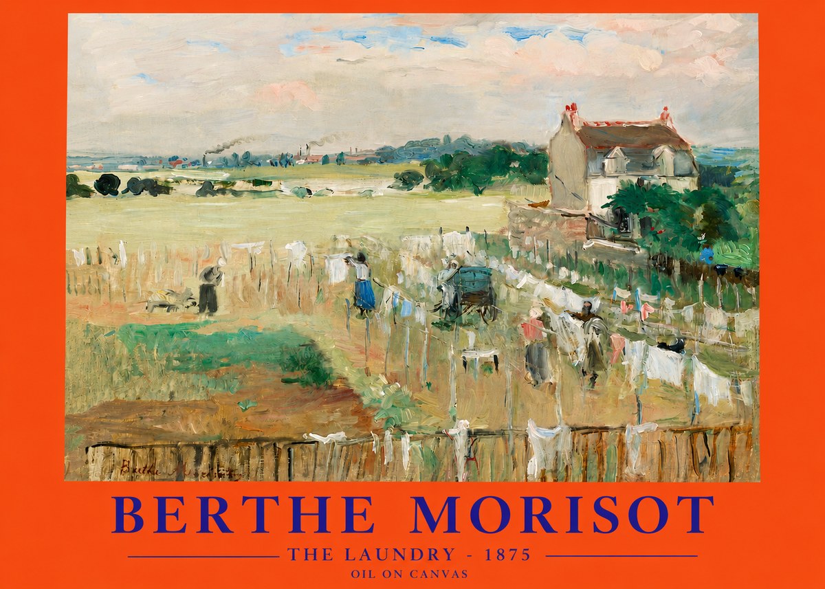 Berthe Morisot The Laundry - 1875 No3 - Plakat