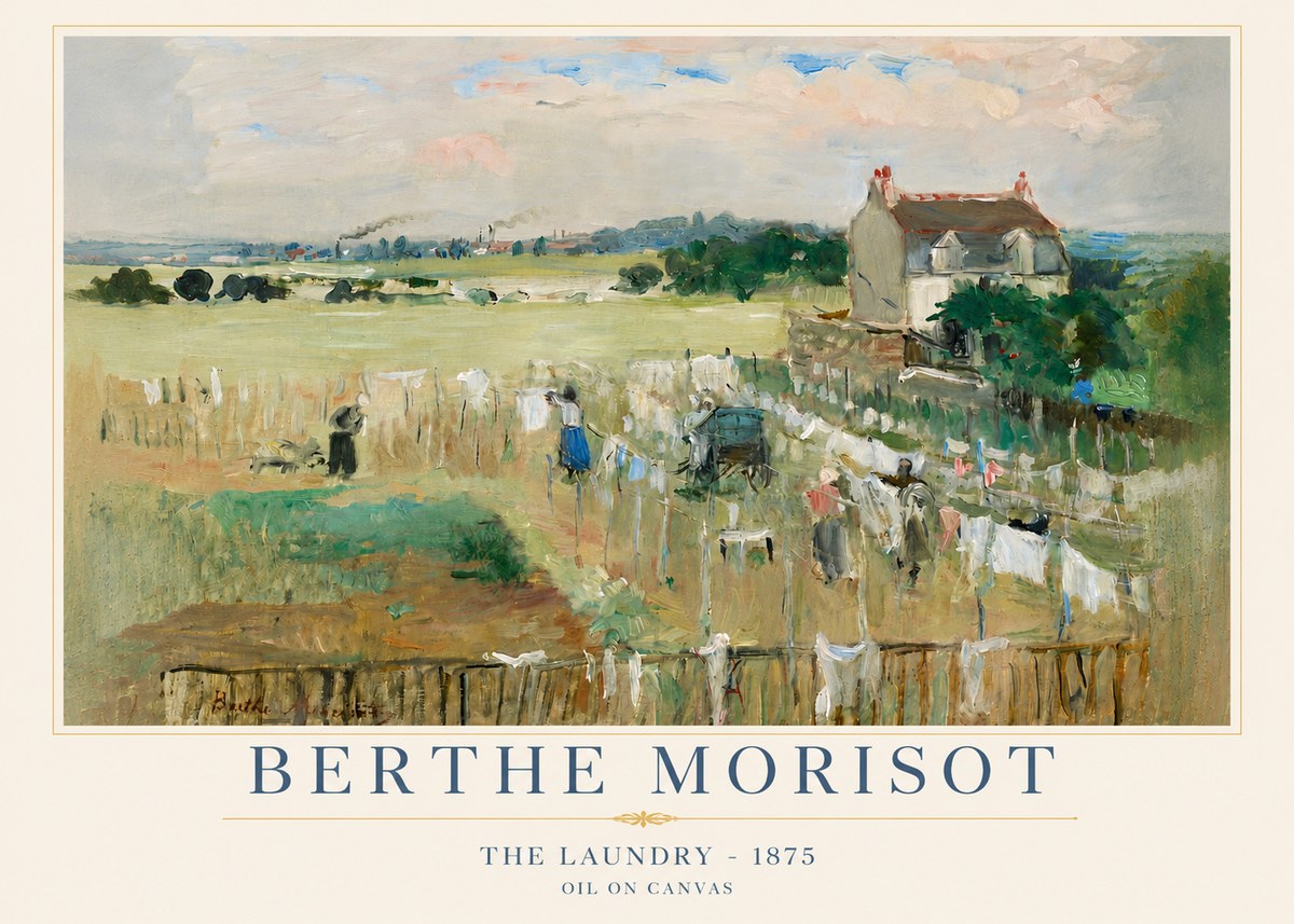 Berthe Morisot The Laundry - 1875 No4 - Plakat