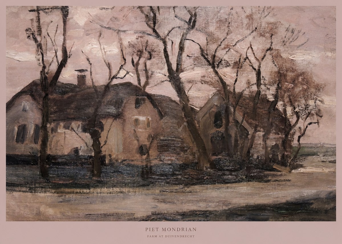 Piet Mondrian Farm at Duivendrecht No5 - Plakat