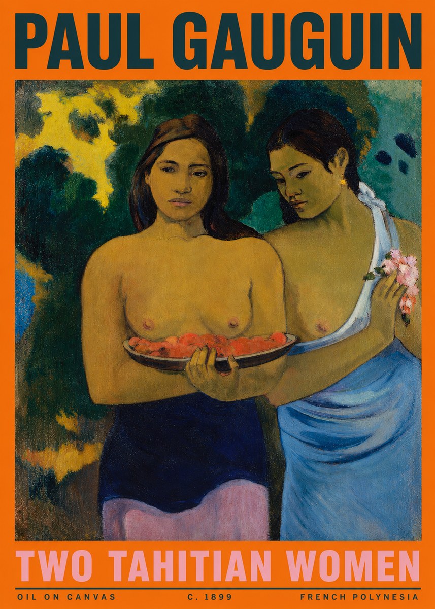 Paul Gauguin Two Tahitian Women I No3 - Plakat