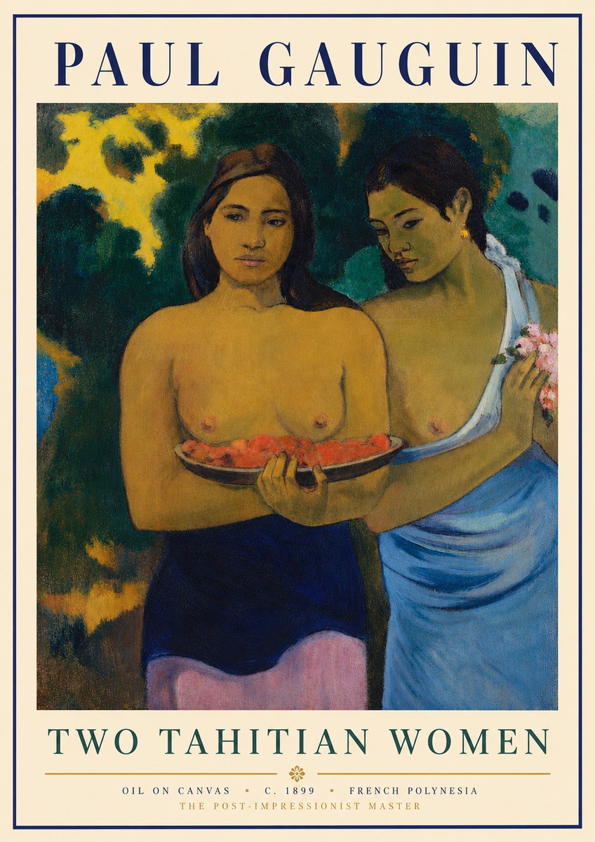 Paul Gauguin Two Tahitian Women I No4 - Plakat