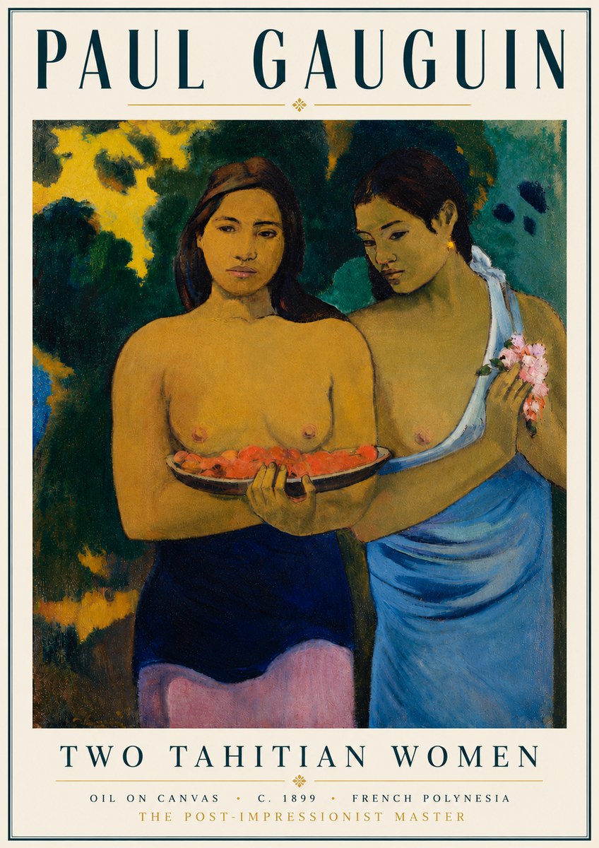 Paul Gauguin Two Tahitian Women I No6 - Plakat