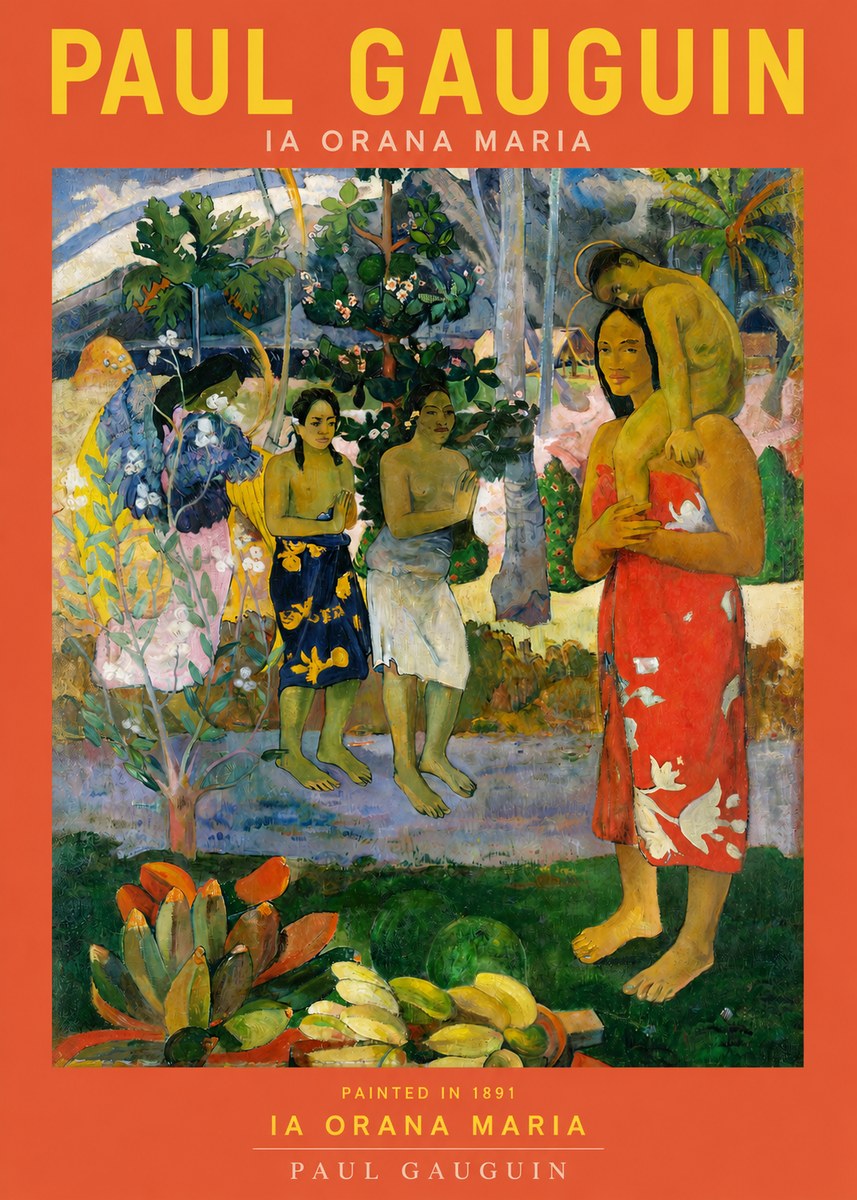Paul Gauguin Ia Orana Maria No3 - Plakat