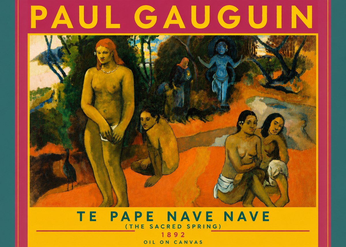 Paul Gauguin Te Pape Nave Nave (the Sacred Spring) No6 - Plakat