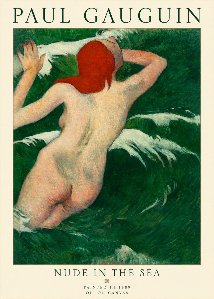 Paul Gauguin Nude in the Sea No1 - Plakat