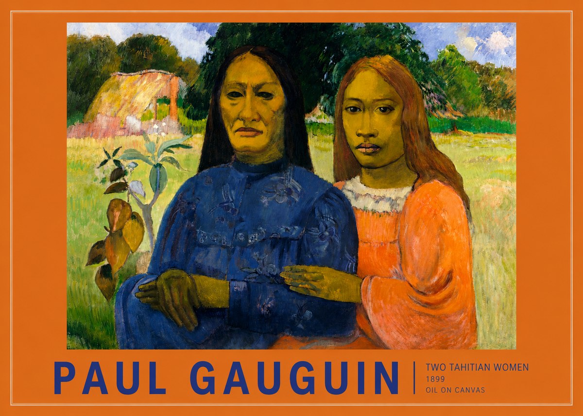 Paul Gauguin Two Tahitian Women II No2 - Plakat
