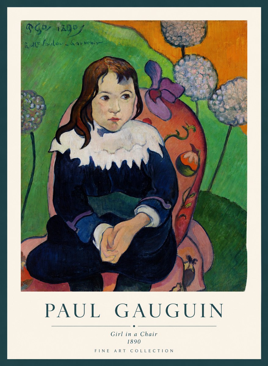 Paul Gauguin Girl in a Chair No1 - Plakat