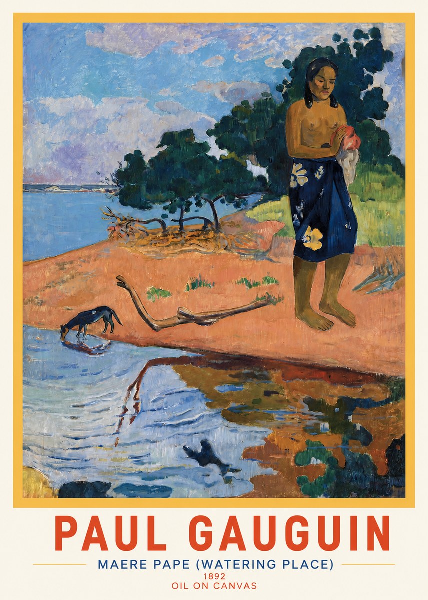 Paul Gauguin Maere Pape (Watering Place) No3 - Plakat