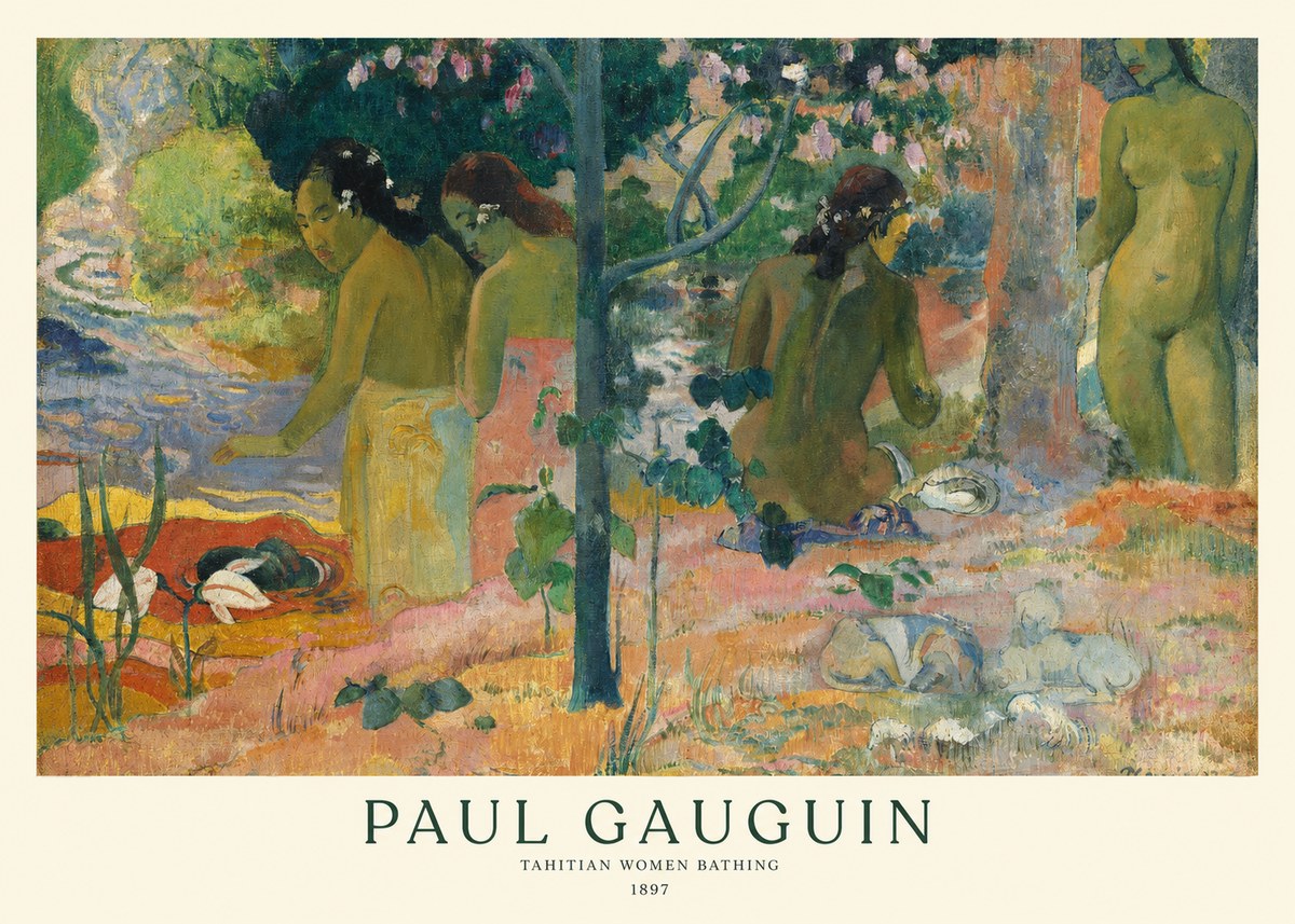 Paul Gauguin Tahitian Women Bathing No1 - Plakat