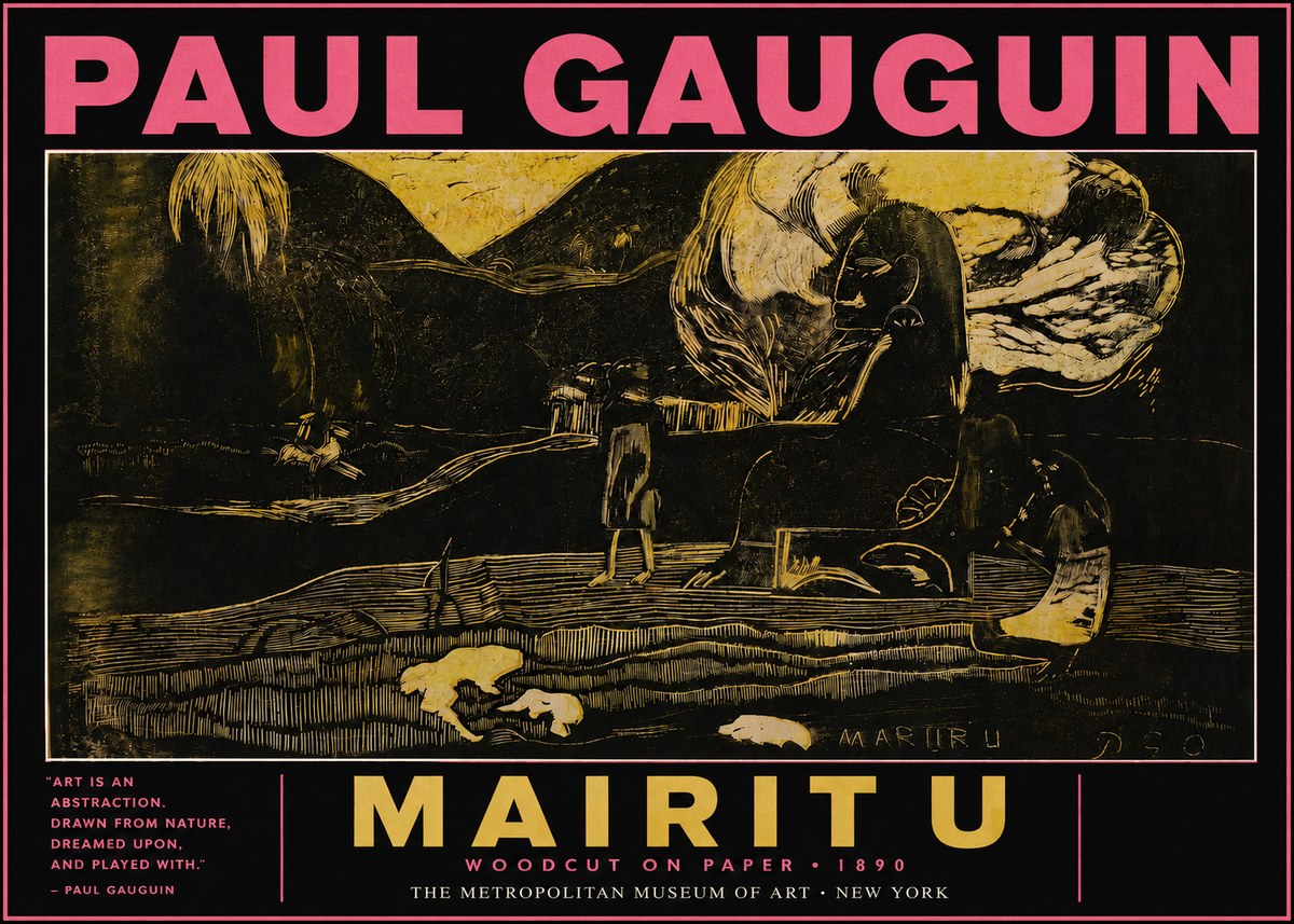 Paul Gauguin Mairit U No3 - Plakat