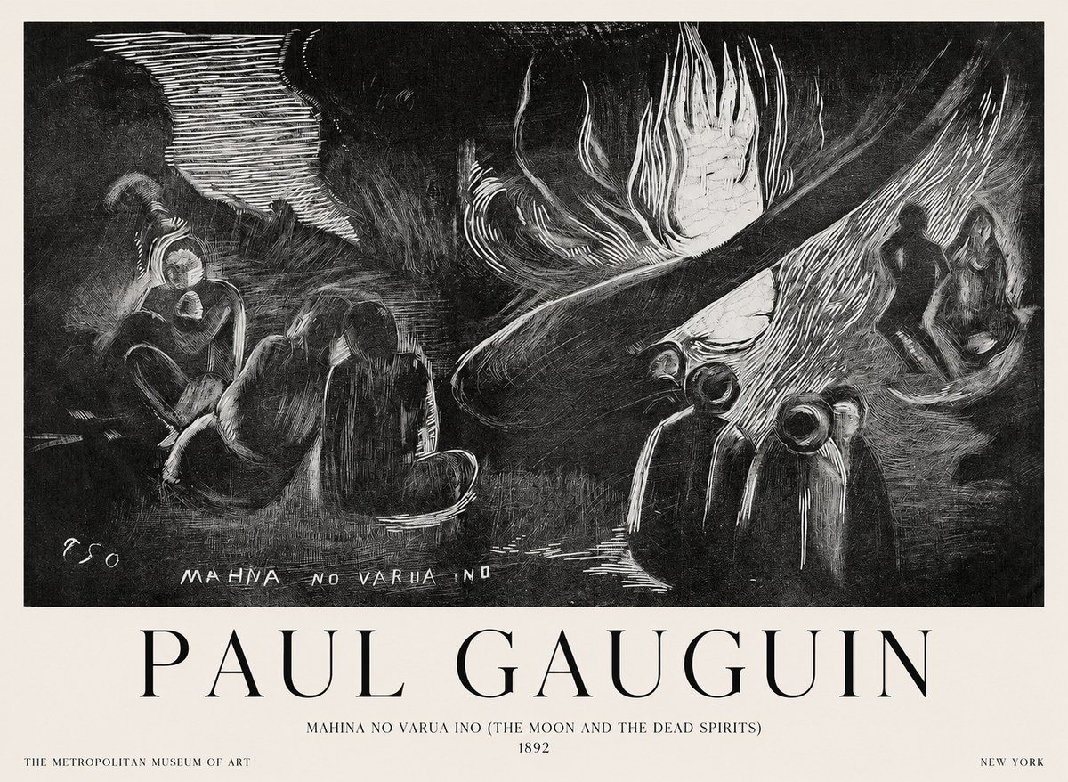 Paul Gauguin Mahina No Varua Ino (the Moon and the Dead Spirits) No1 - Plakat