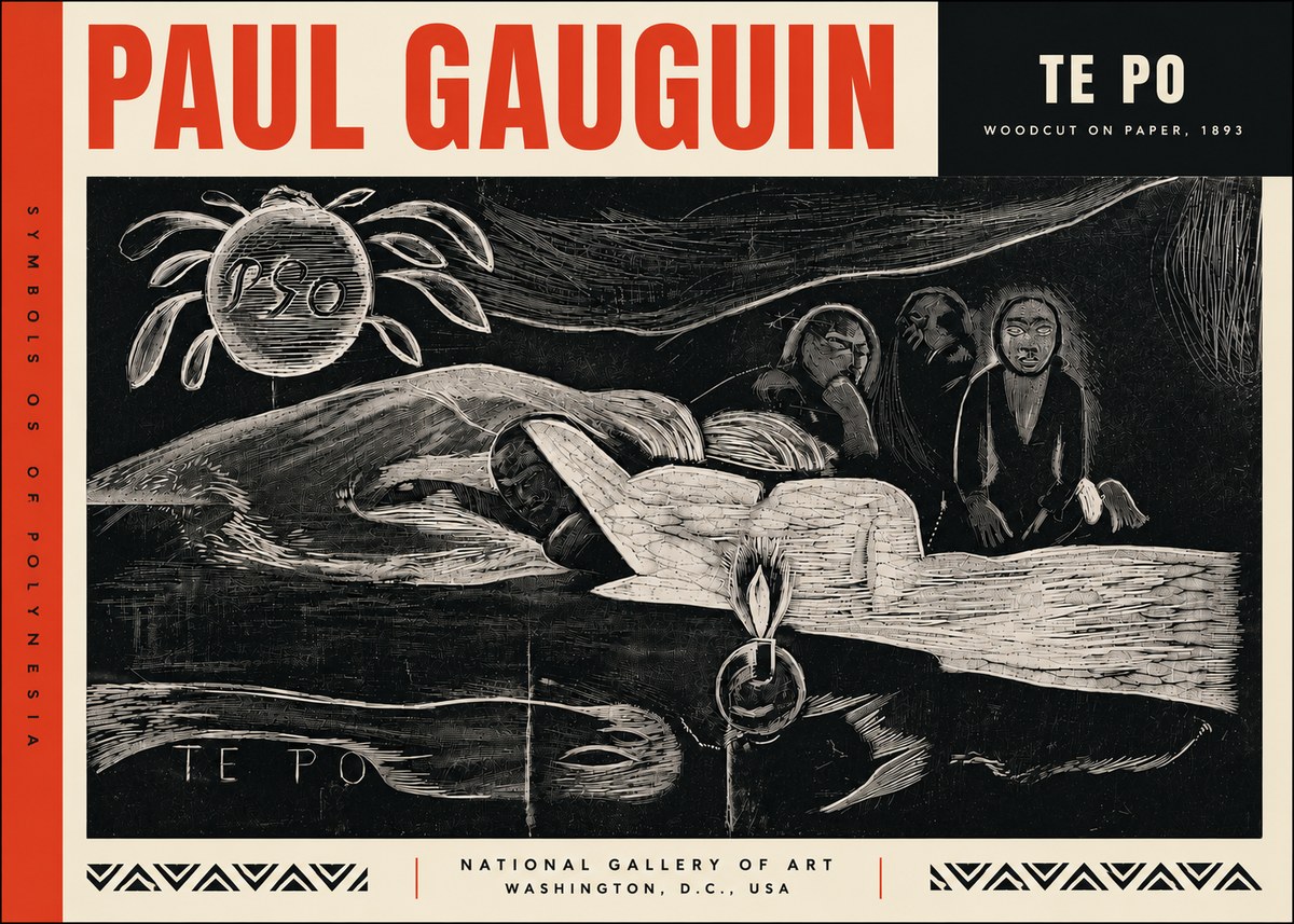 Paul Gauguin Te Po No6 - Plakat
