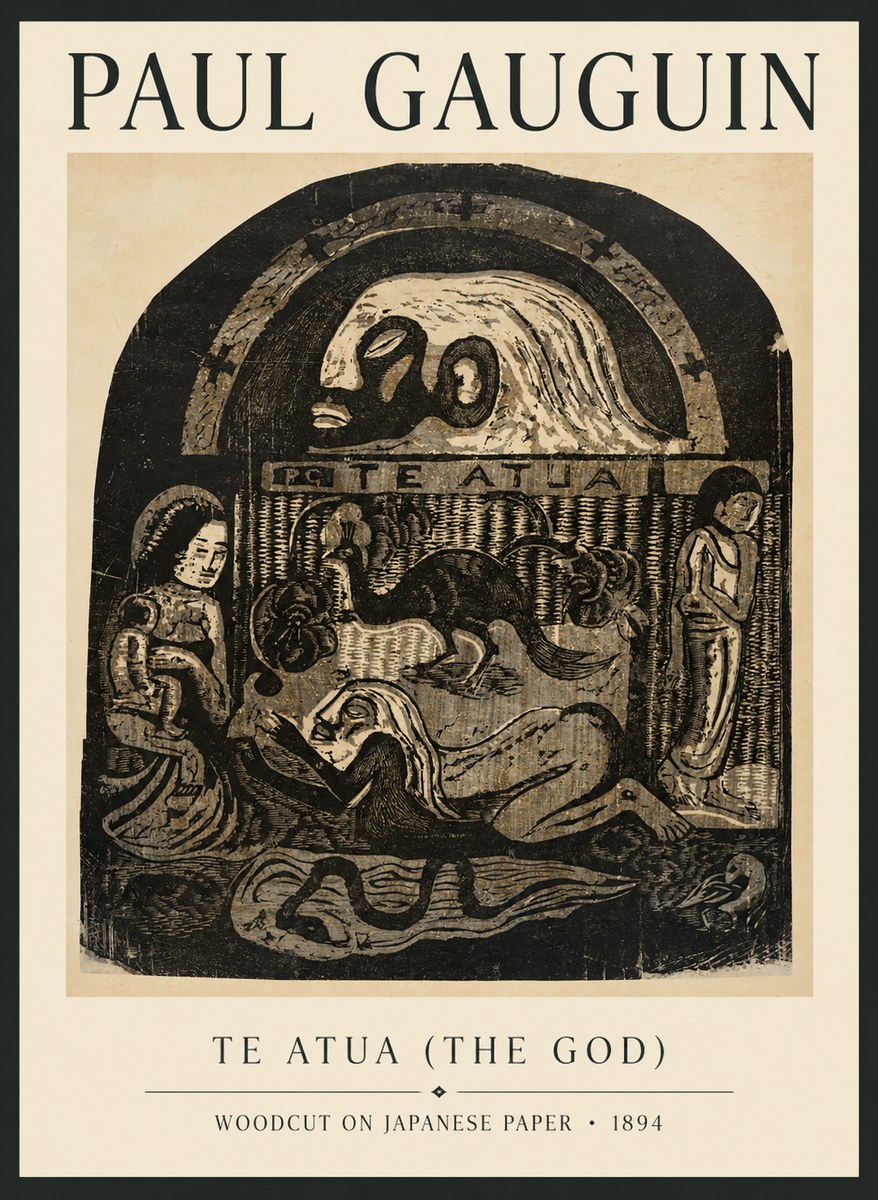 Paul Gauguin Te Atua (the God) No6 - Plakat