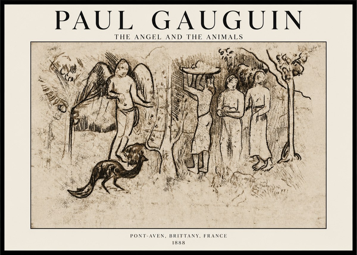 Paul Gauguin The Angel and the Animals No1 - Plakat