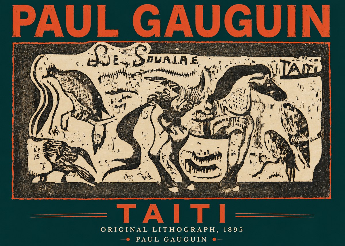 Paul Gauguin Taiti No4 - Plakat