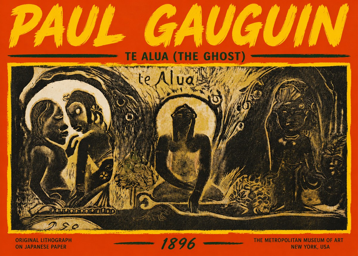 Paul Gauguin Te Alua (the Ghost) No5 - Plakat