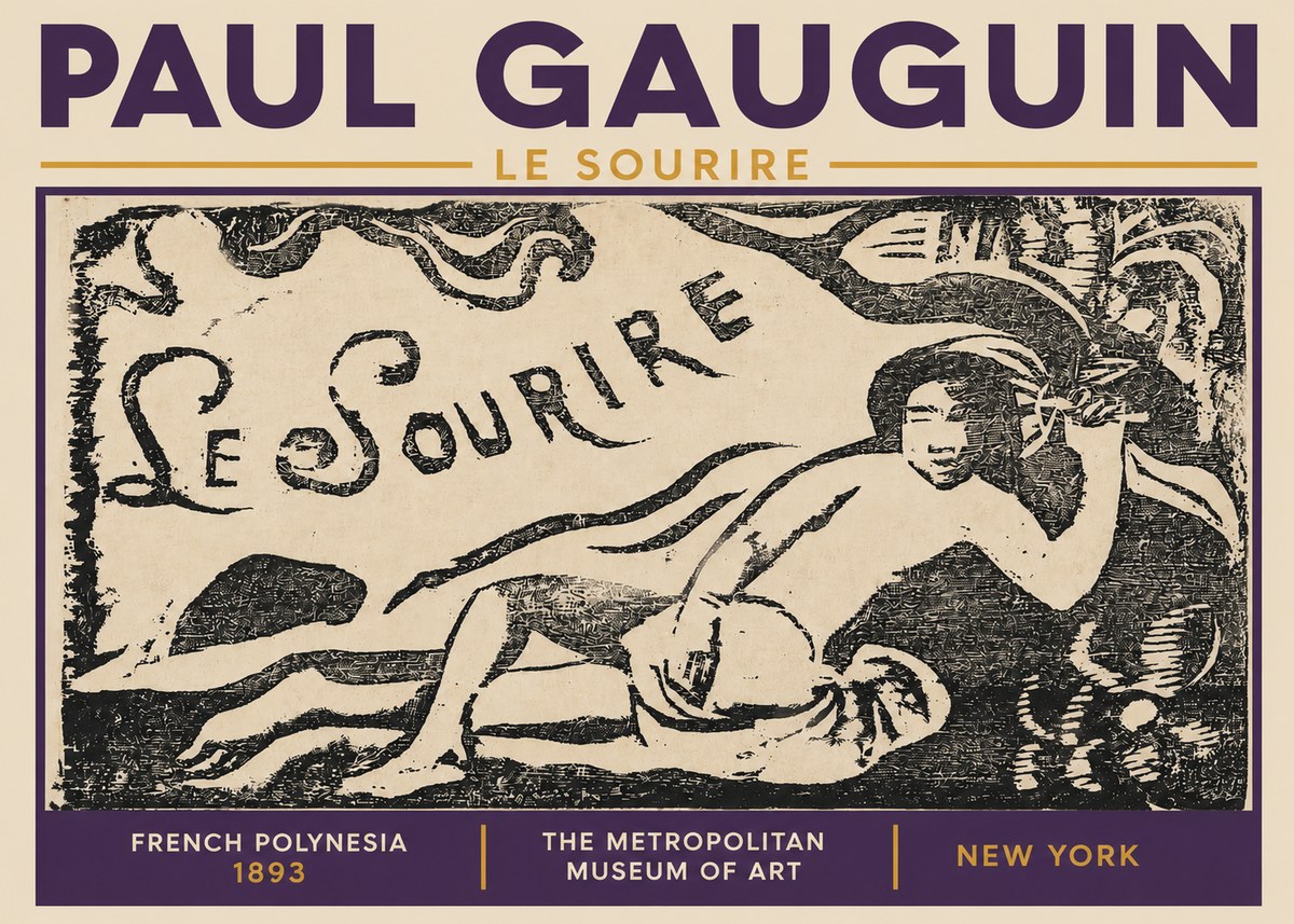 Paul Gauguin Le Sourire No3 - Plakat