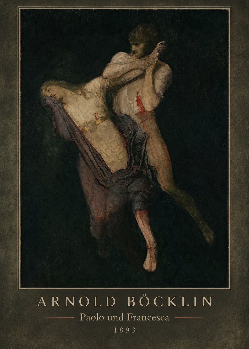 Arnold Böcklin Paolo Und Francesca No1 - Plakat