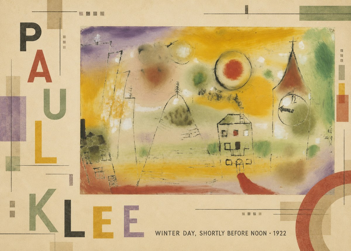 Paul Klee Winter Day, Shortly Before Noon No5 - Plakat