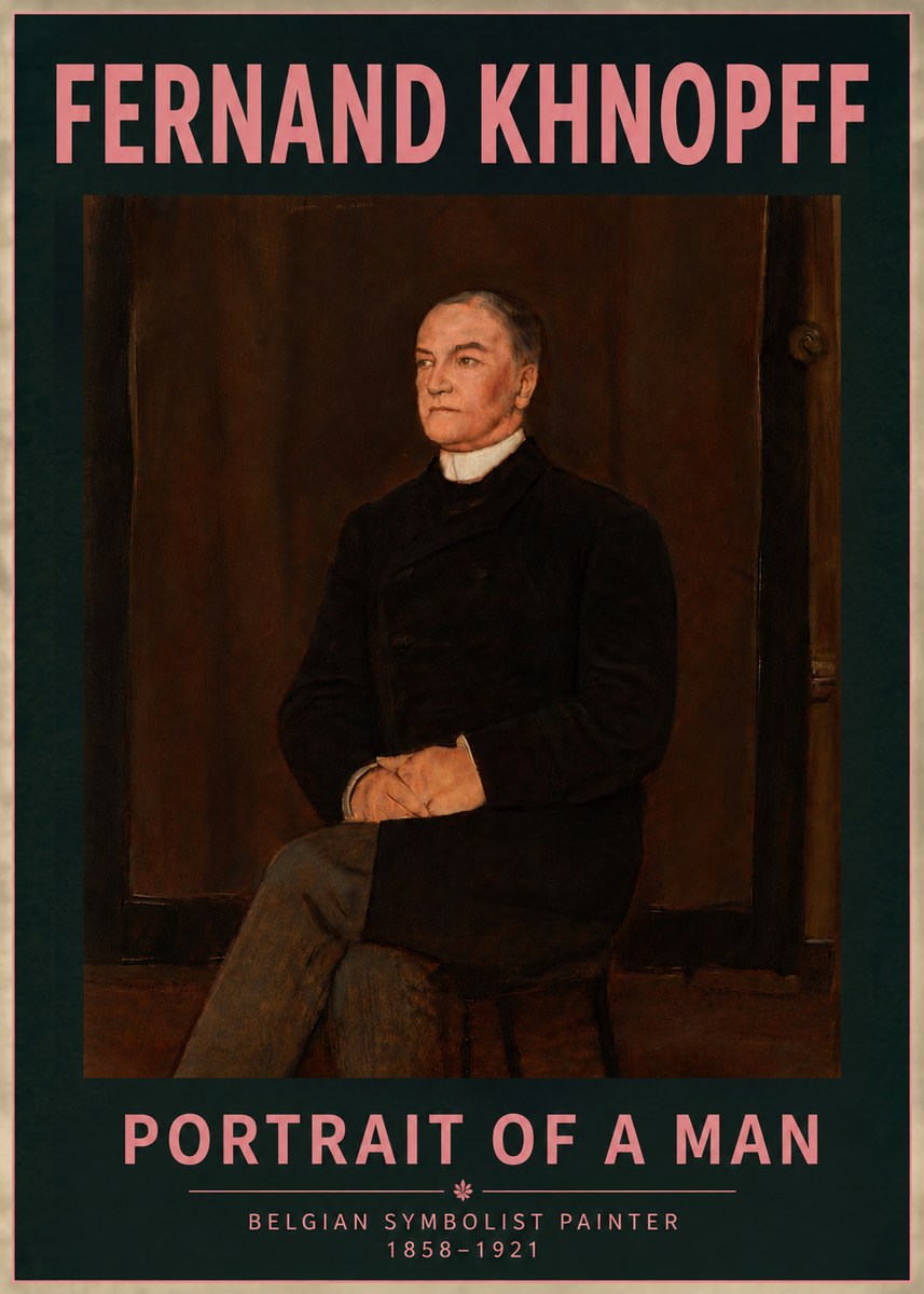 Fernand Khnopff Portrait of a Man No6 - Plakat