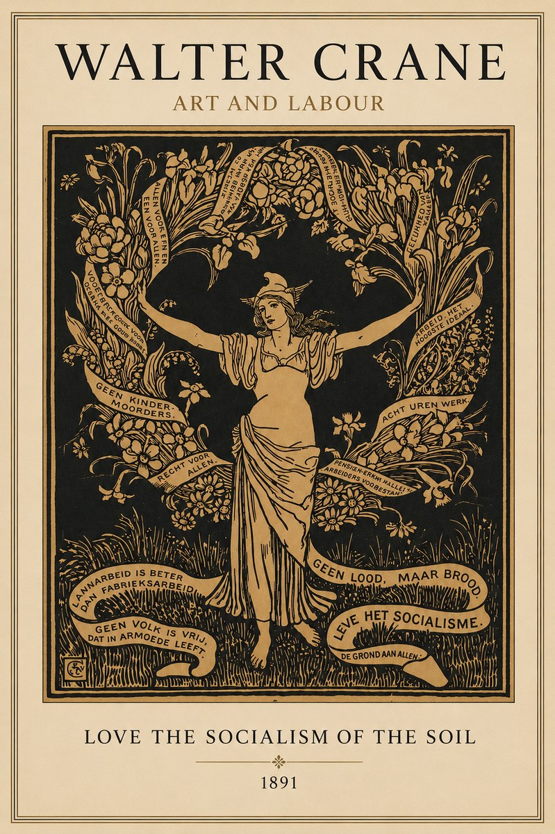 Walter Crane Art and Labour No3 - Plakat