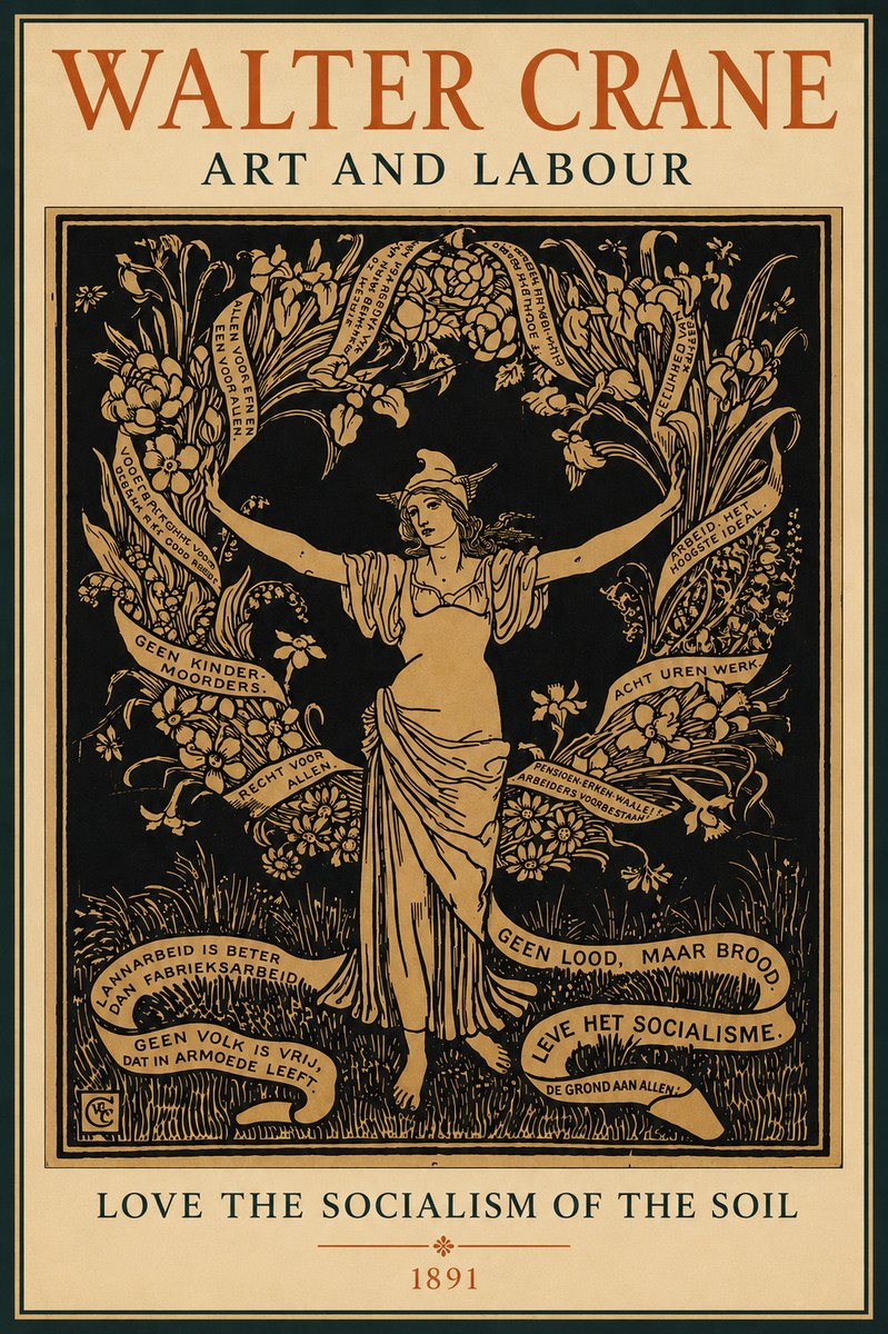 Walter Crane Art and Labour No4 - Plakat