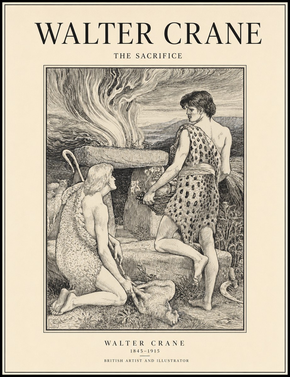 Walter Crane The Sacrifice No1 - Plakat