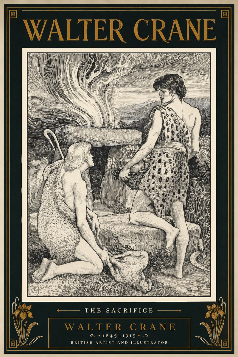 Walter Crane The Sacrifice No4 - Plakat