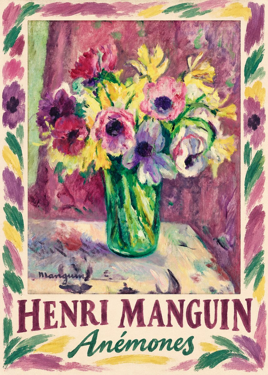 Henri Manguin Anémones No1 - Plakat