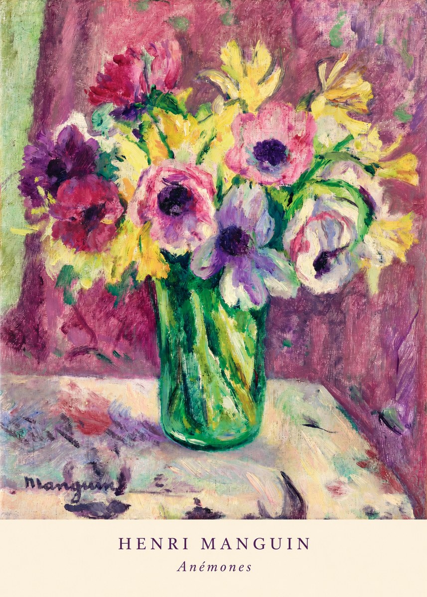 Henri Manguin Anémones No6 - Plakat