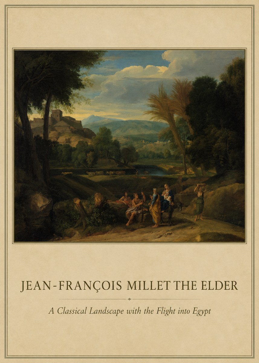 Jean-François Millet A Classical Landscape with the Flight into Egypt No1 - Plakat