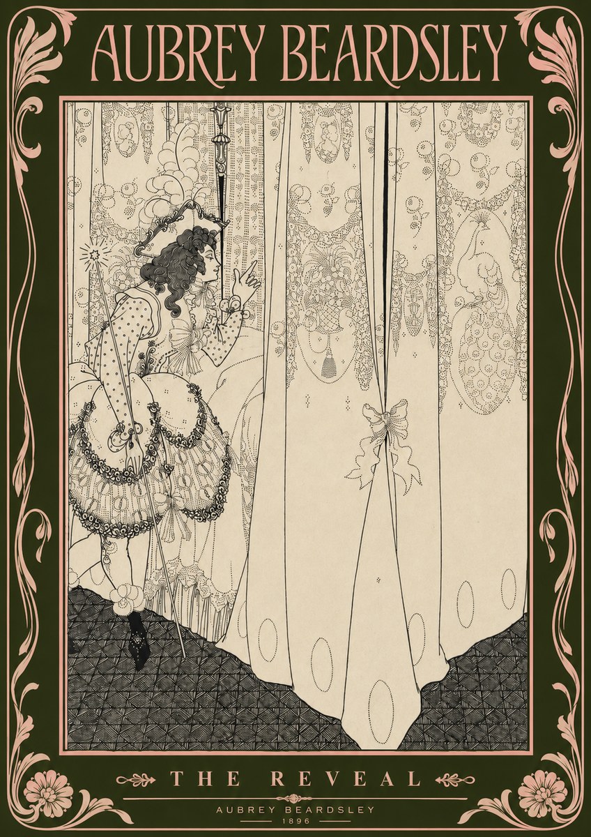 Aubrey Beardsley The Reveal No3 - Plakat