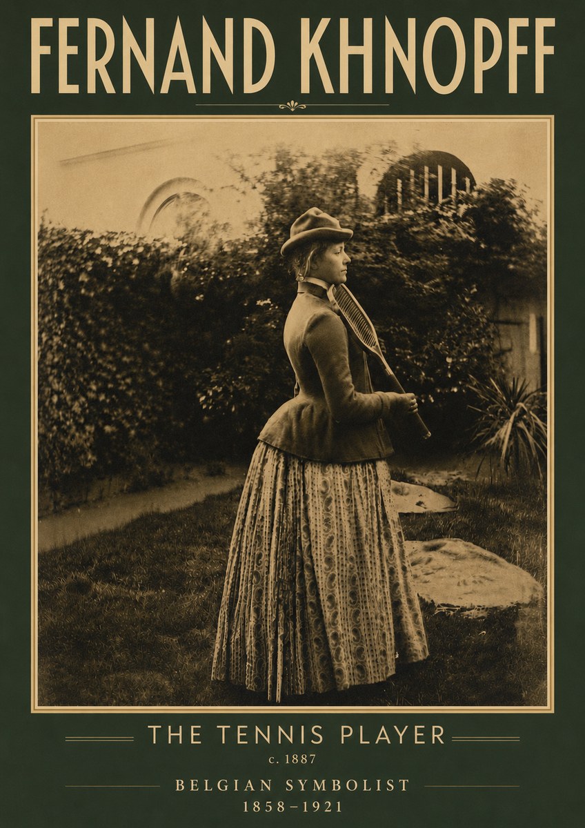 Fernand Khnopff The Tennis Player No4 - Plakat