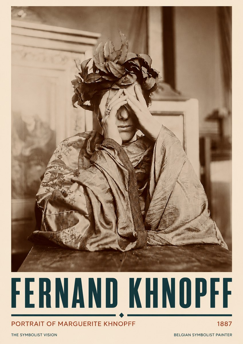 Fernand Khnopff Portrait of Marguerite Khnopff No4 - Plakat
