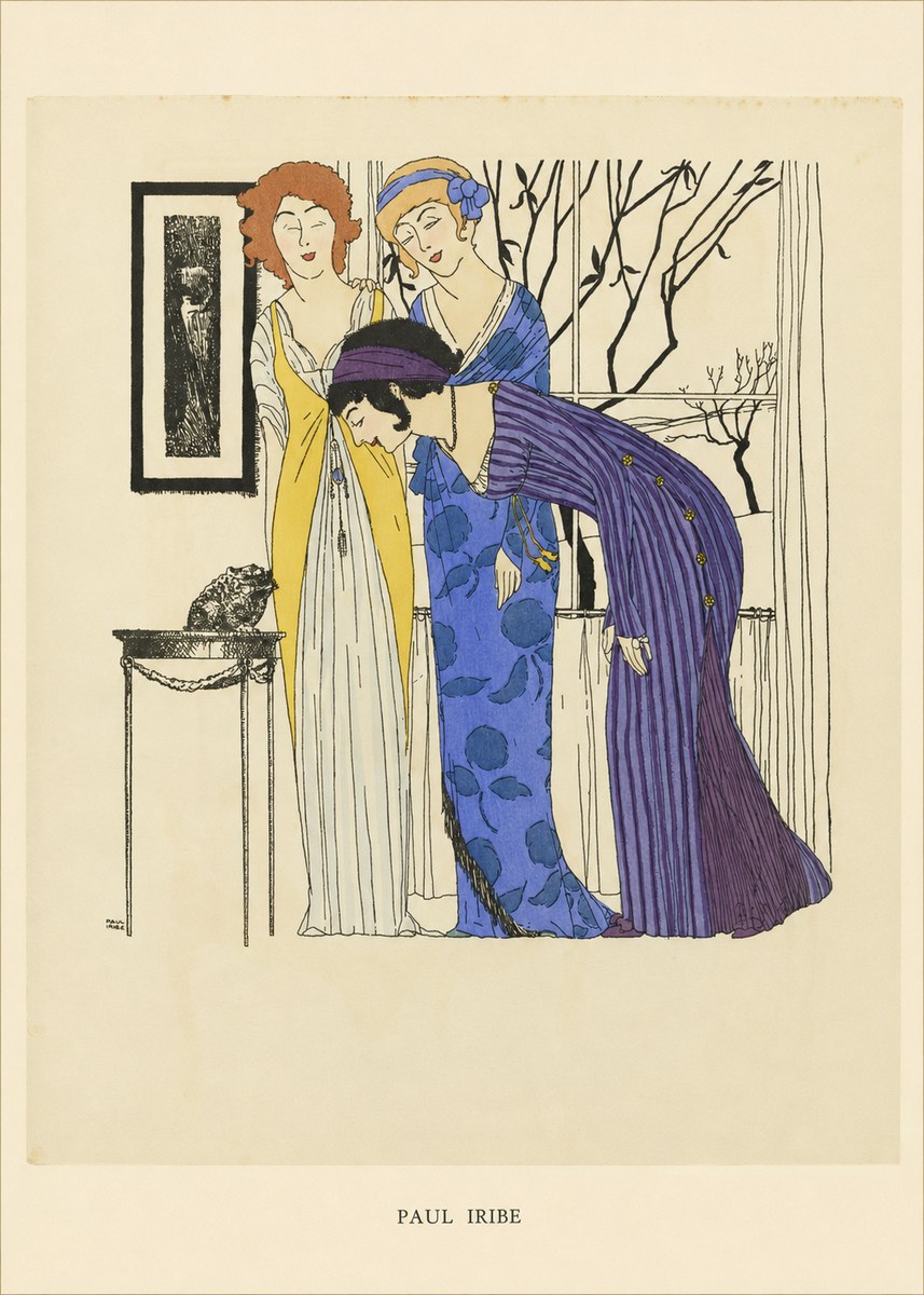 Paul Iribe Three Women and a Frog No5 - Plakat