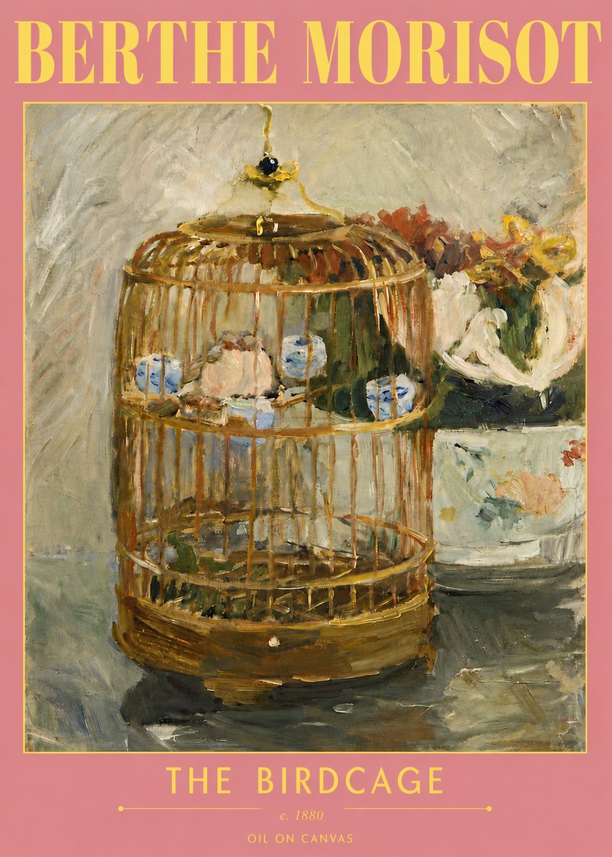 Berthe Morisot The Birdcage I No5 - Plakat
