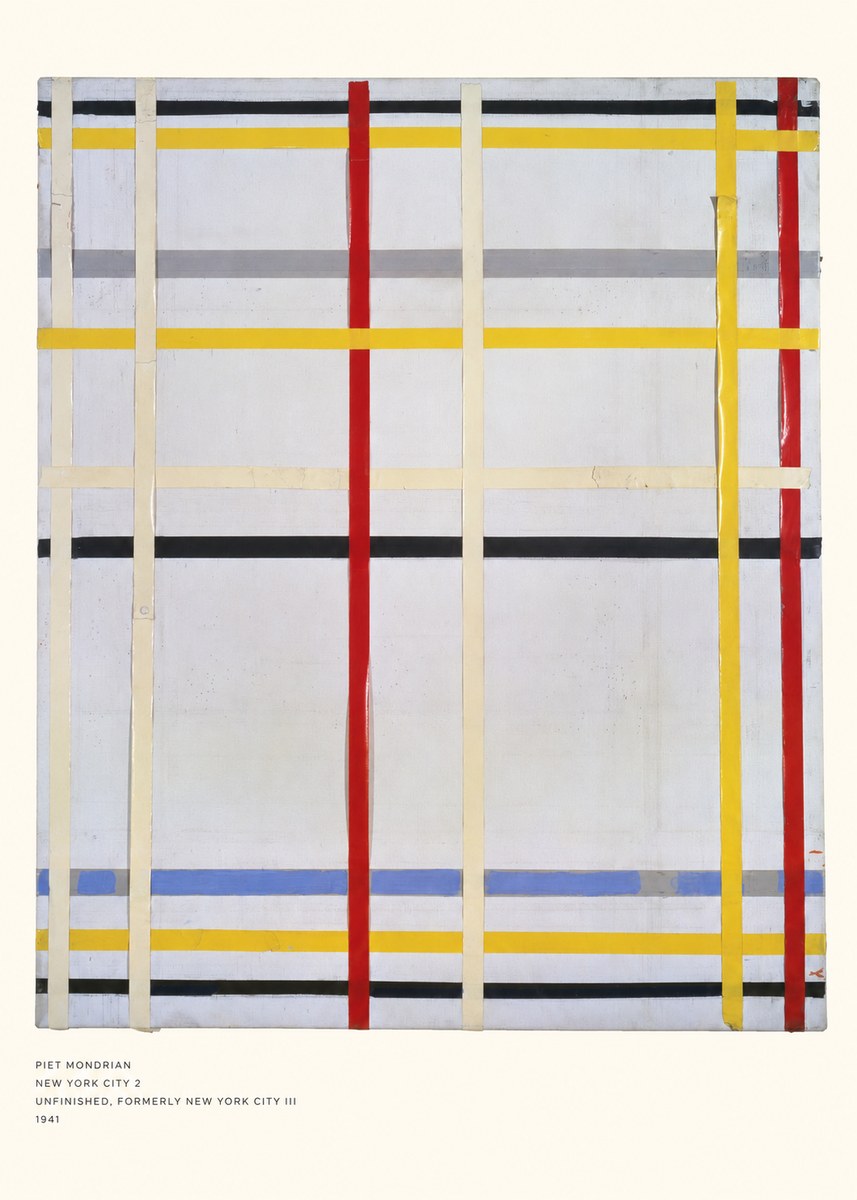 Piet Mondrian New York City 2 No5 - Plakat
